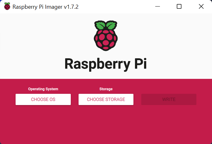 raspberry pi imager screenshot